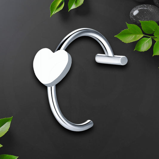 Surgical Steel Fake Lip Ring with Heart Figure