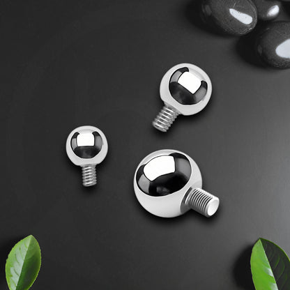 Titanium Ball Tops for Internally Threaded Barbell Bars