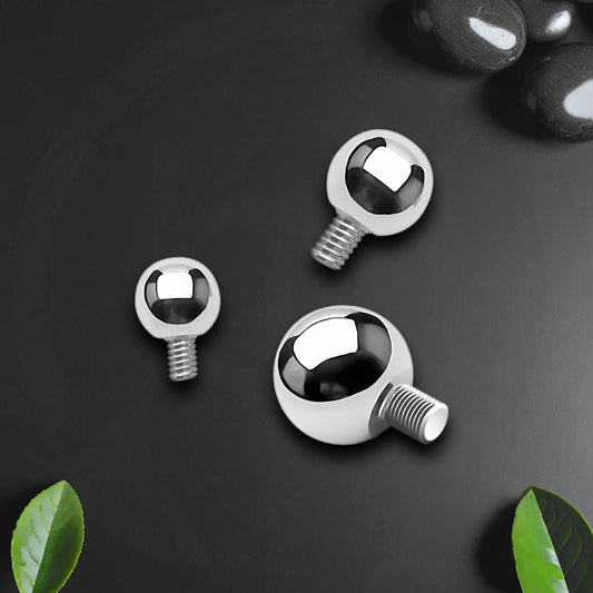 Titanium Ball Tops for Internally Threaded Barbell Bars