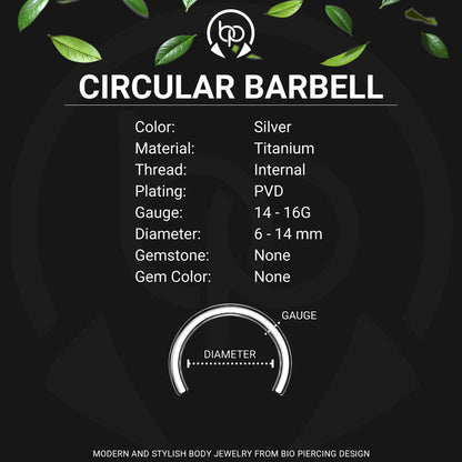 Titanium Circular Barbell Bars with Internal Threads
