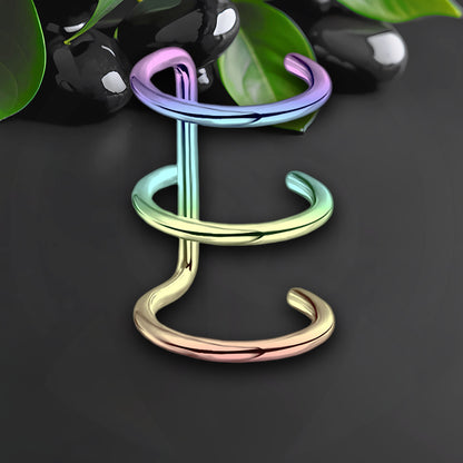 Surgical Steel Ear Cuff with Triple Hoops