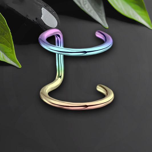 Surgical Steel Ear Cuff with Double Hoops