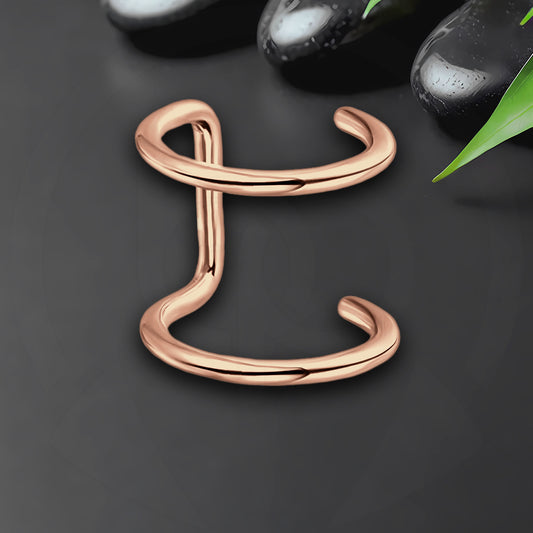 Surgical Steel Ear Cuff with Double Hoops