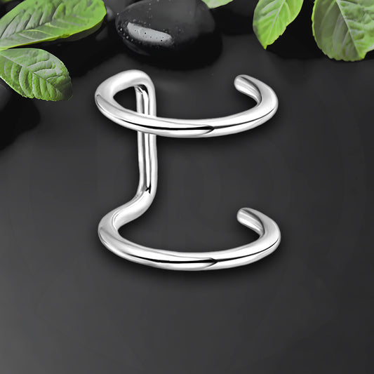 Surgical Steel Ear Cuff with Double Hoops