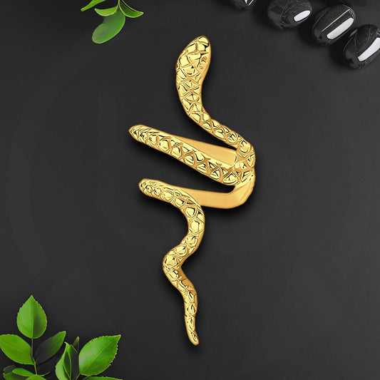 Gold Plated Ear Cuff with Twisted Snake