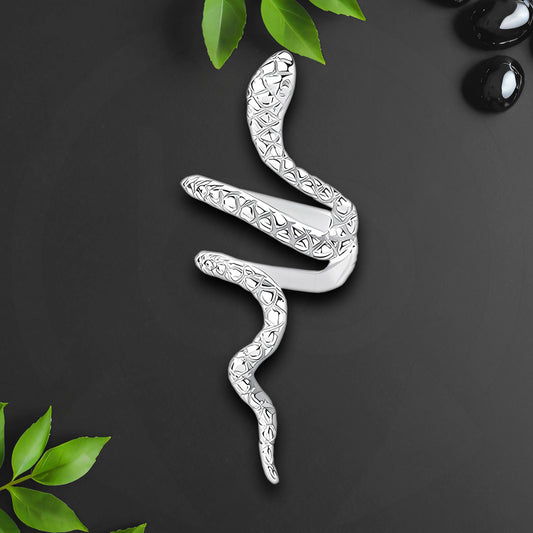 Platinum Plated Ear Cuff with Twisted Snake
