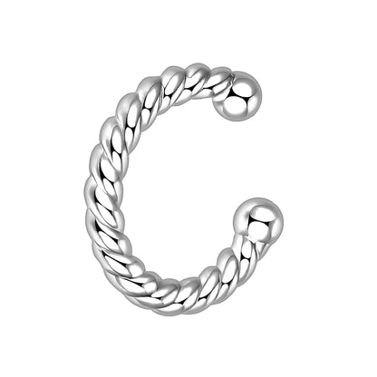 Platinum Plated Ear Cuff in Twisted Style