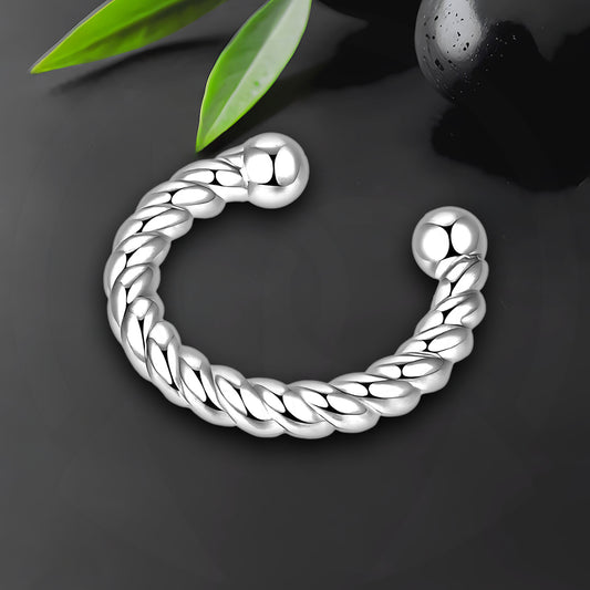 Platinum Plated Ear Cuff in Twisted Style