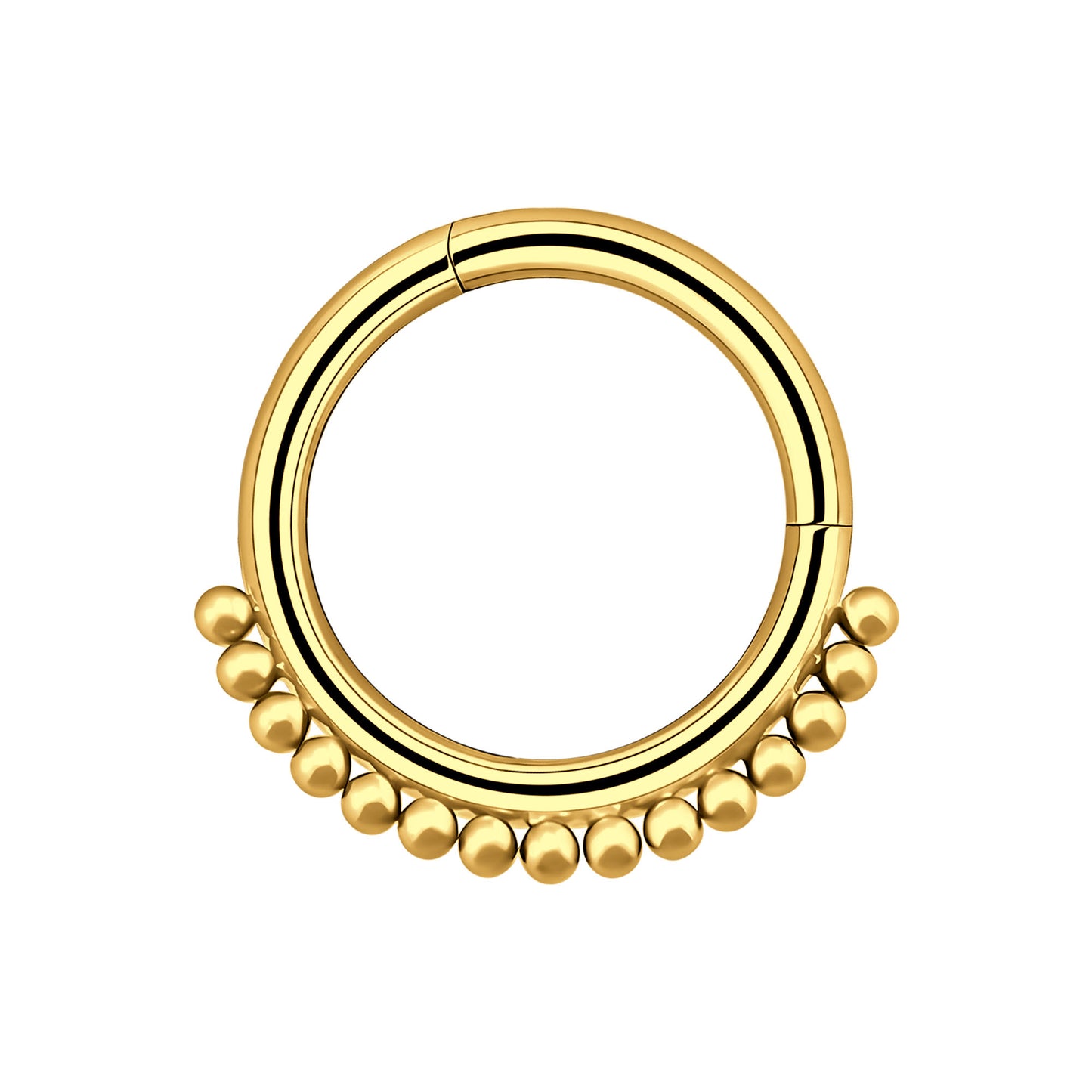 Titanium Clicker Ring with Small Beads
