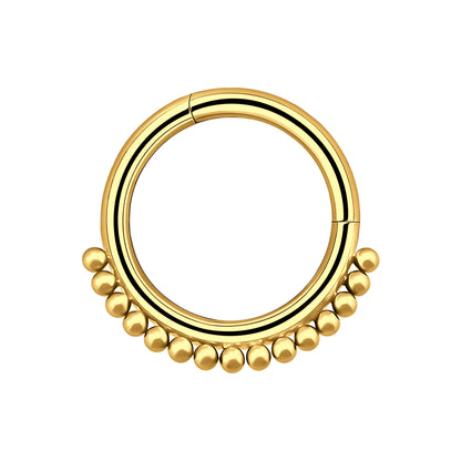 Titanium Clicker Ring with Small Beads