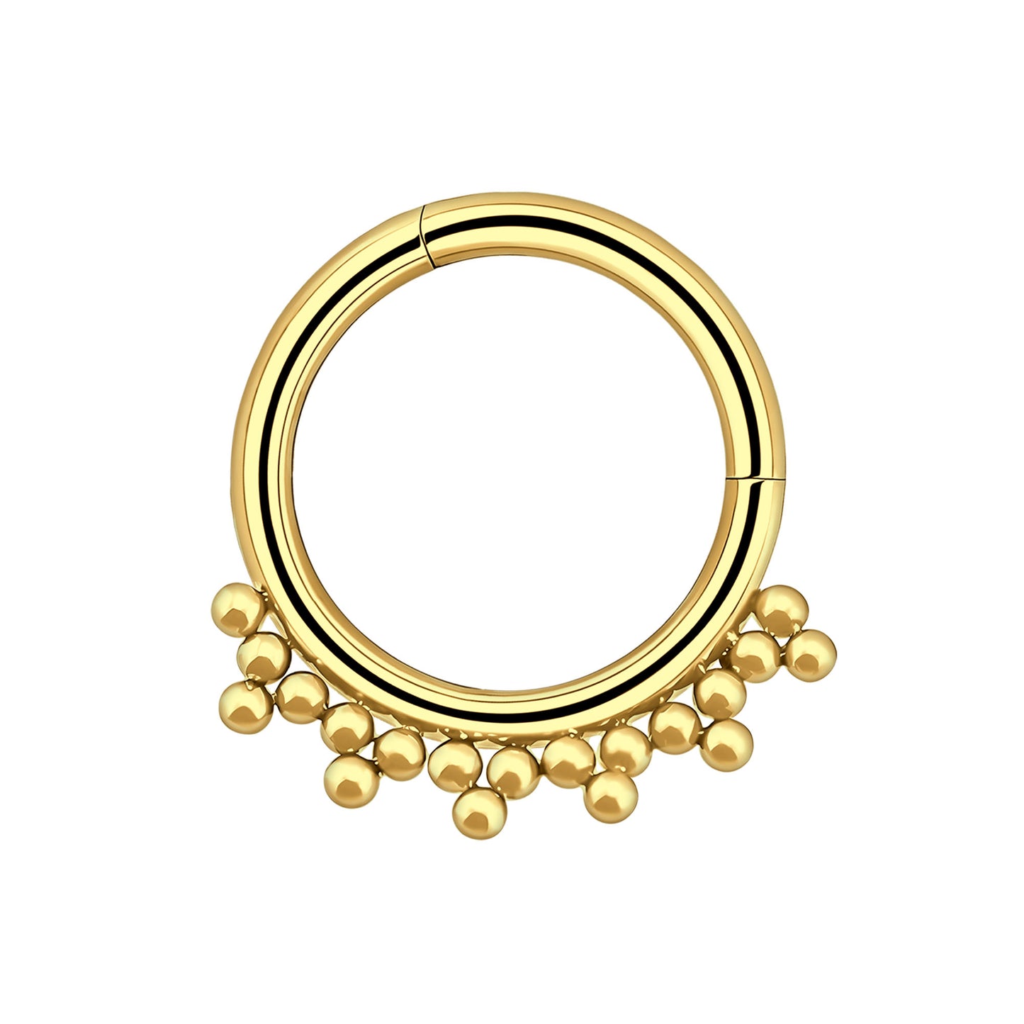 Titanium Clicker Ring with Small Beads