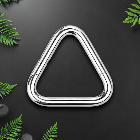 Titanium Clicker Ring in Triangular Shape