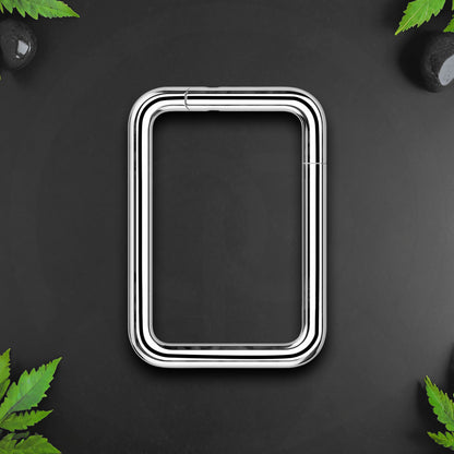 Titanium Clicker Ring in Rectangular Shape