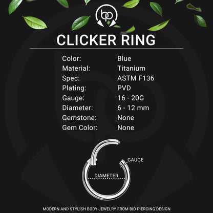 Titanium Clicker Ring in Classic Simple Style