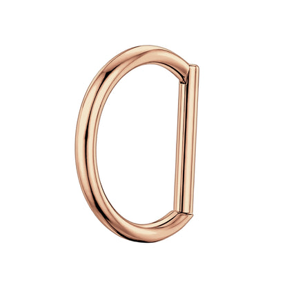 Titanium Clicker Ring in Classic D Shape Style