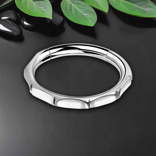Titanium Clicker Ring in Modern Style