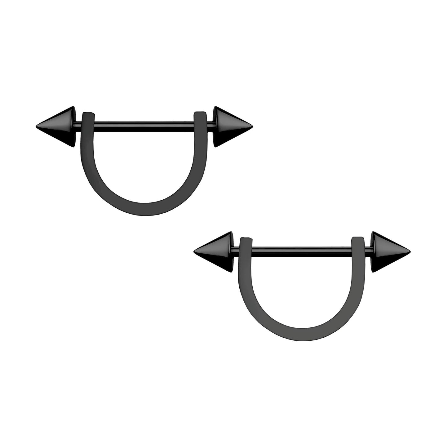Surgical Steel Nipple Jewelry with Pikes and Horseshoe