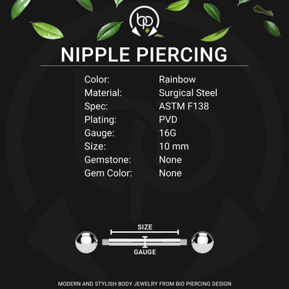 Surgical Steel Nipple Jewelry with Pikes and Horseshoe