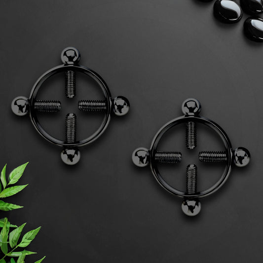 Surgical Steel Nipple Clips in Round Shape with Screws