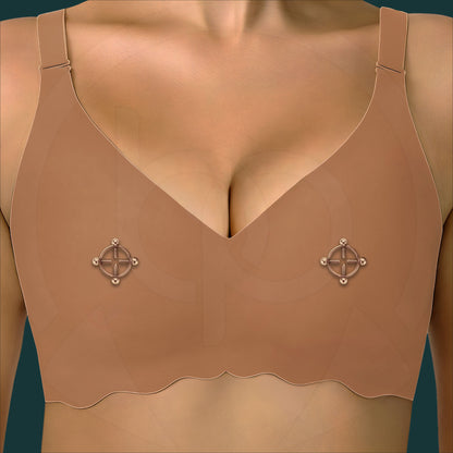 Surgical Steel Nipple Clips in Round Shape with Screws