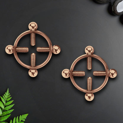 Surgical Steel Nipple Clips in Round Shape with Screws