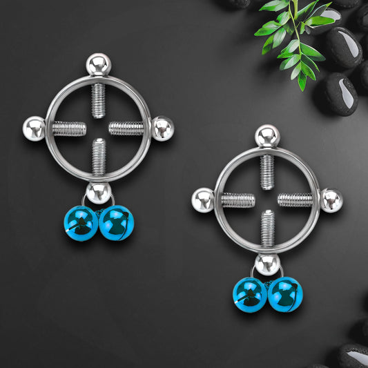 Surgical Steel Nipple Clips in Round Shape with Bells