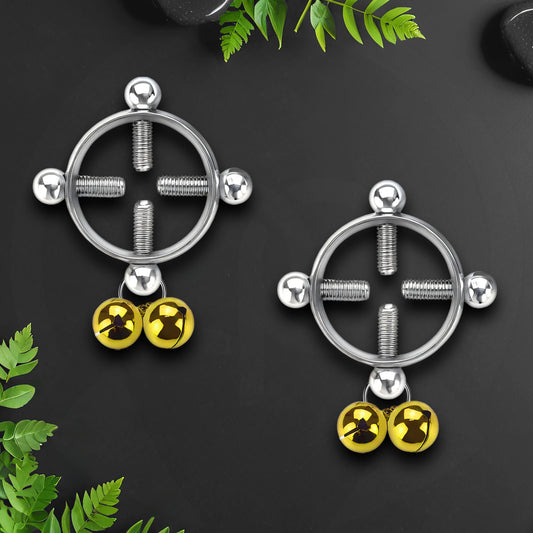 Surgical Steel Nipple Clips in Round Shape with Bells