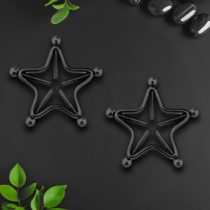 Surgical Steel Nipple Clips in Star Shape with Screws