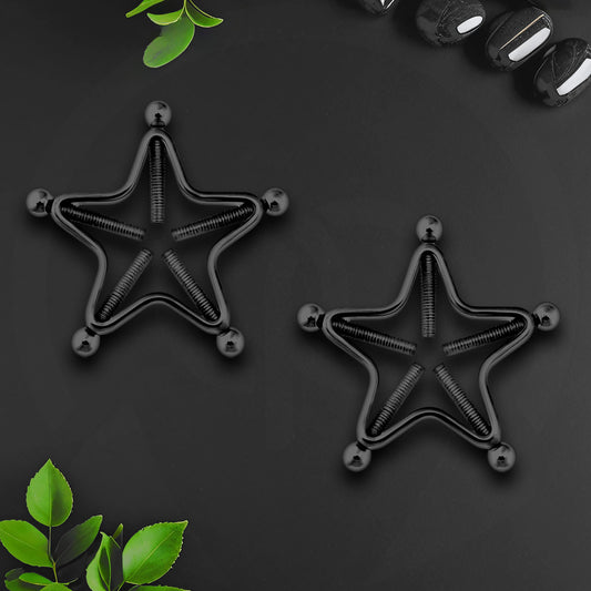 Surgical Steel Nipple Clips in Star Shape with Screws