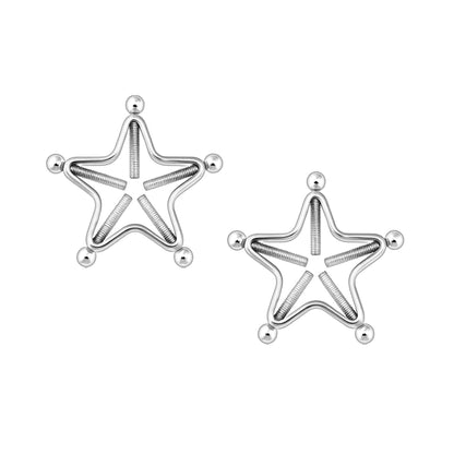 Surgical Steel Nipple Clips in Star Shape with Screws