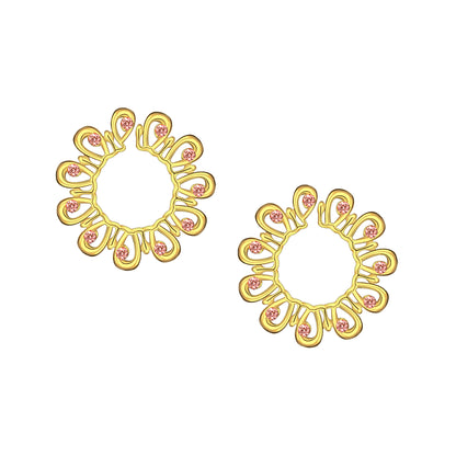 Gold Plated Nipple Clips in Modern Style with Zirconia