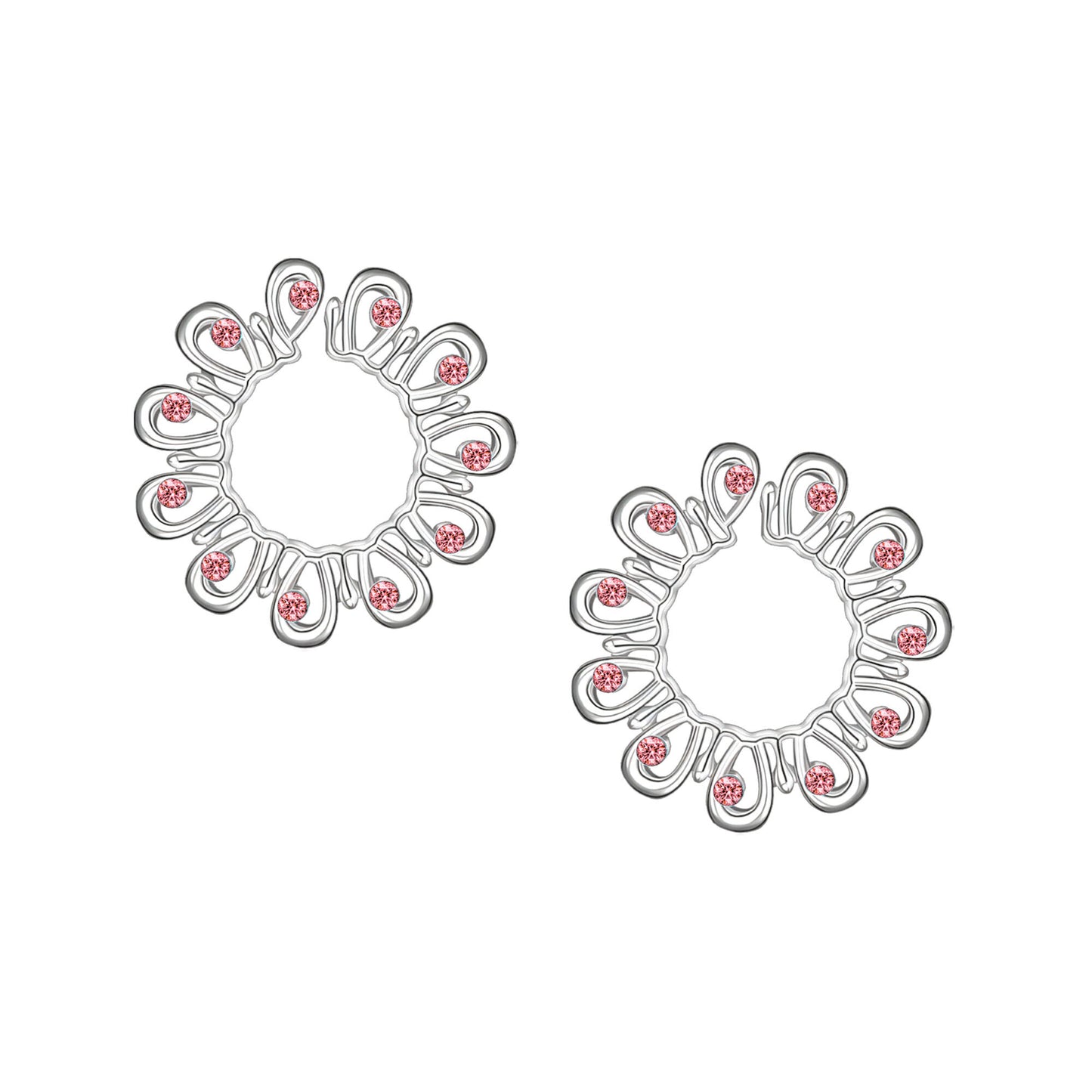 Silver Plated Nipple Clips in Modern Style with Zirconia