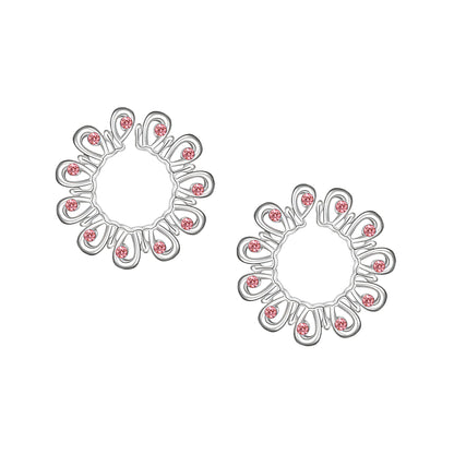 Silver Plated Nipple Clips in Modern Style with Zirconia