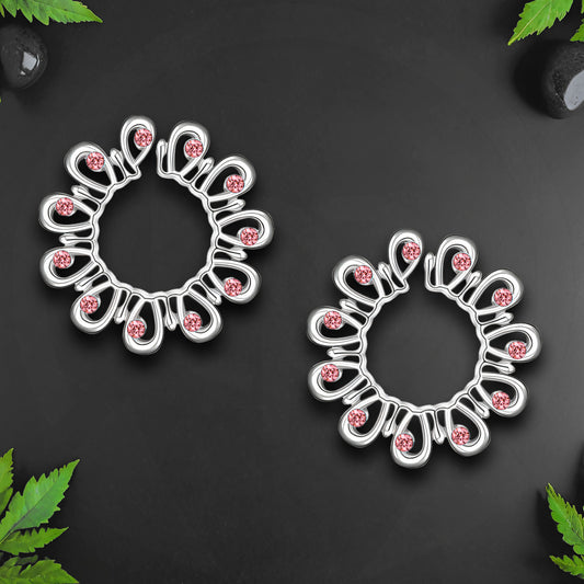 Silver Plated Nipple Clips in Modern Style with Zirconia