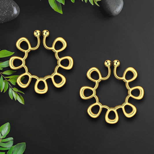 Gold Plated Nipple Clips in Modern Style