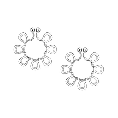 Silver Plated Nipple Clips in Modern Style