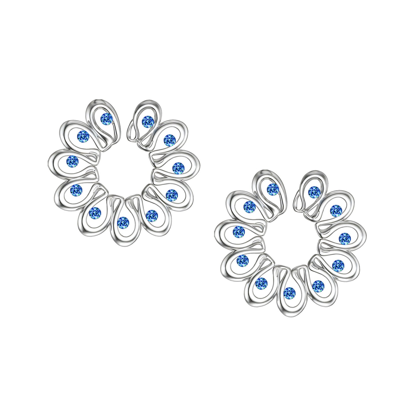 Silver Plated Nipple Clips in Modern Style with Zirconia