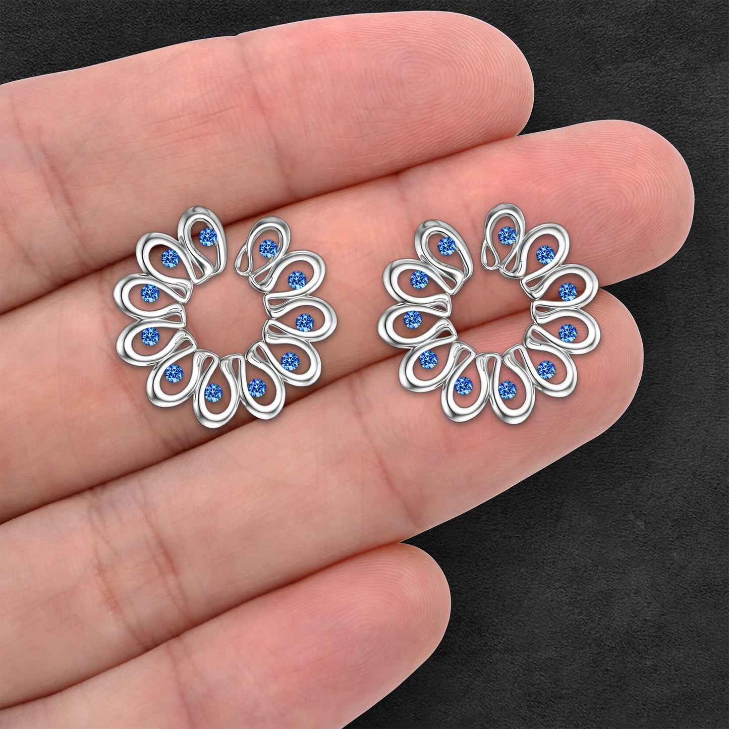 Silver Plated Nipple Clips in Modern Style with Zirconia