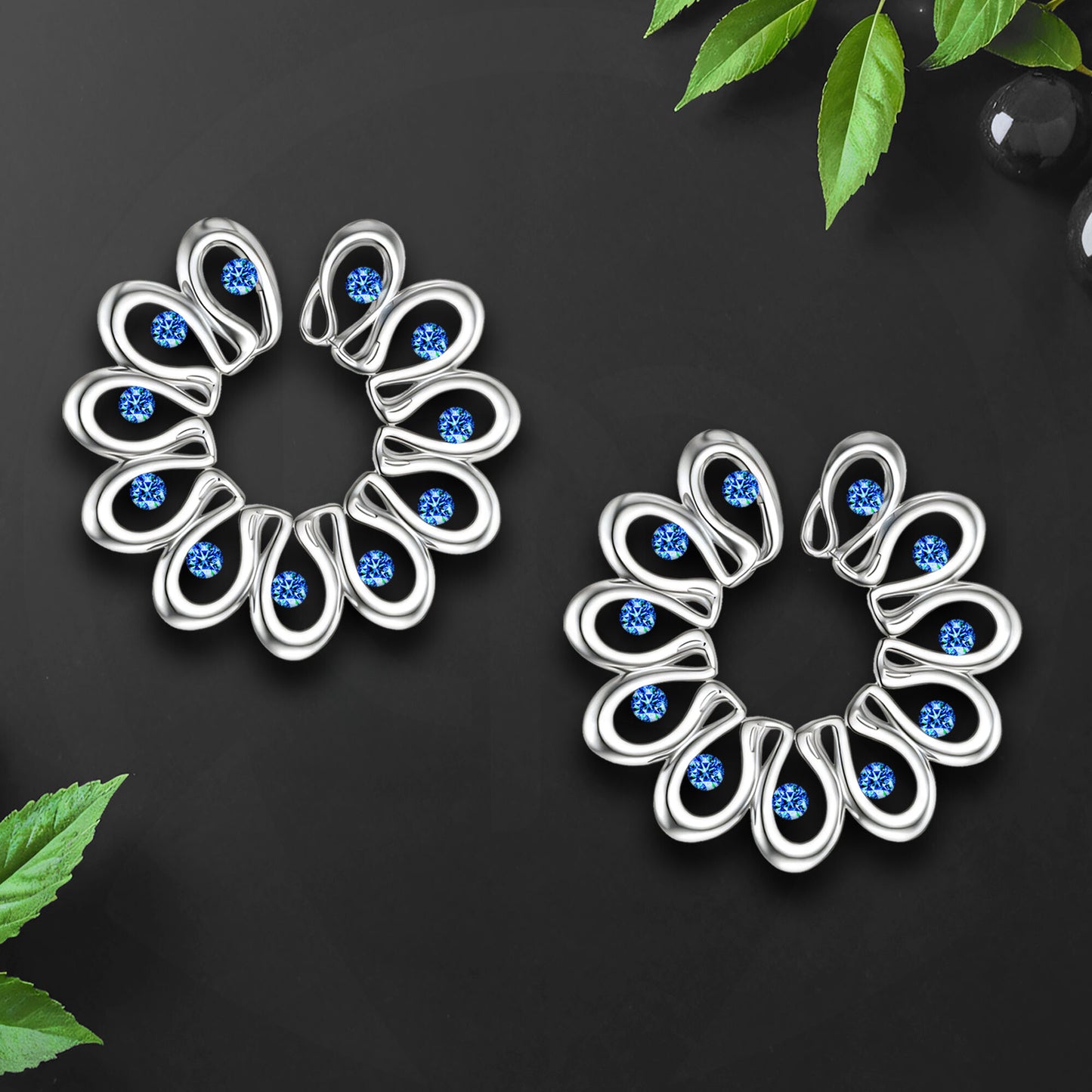 Silver Plated Nipple Clips in Modern Style with Zirconia