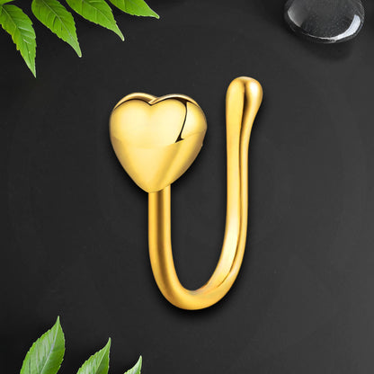Gold Plated Nose Cuff with Heart