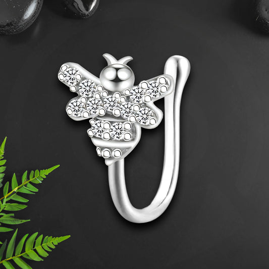 Silver Plated Nose Cuff with Bee
