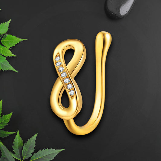 Gold Plated Nose Cuff with Infinity