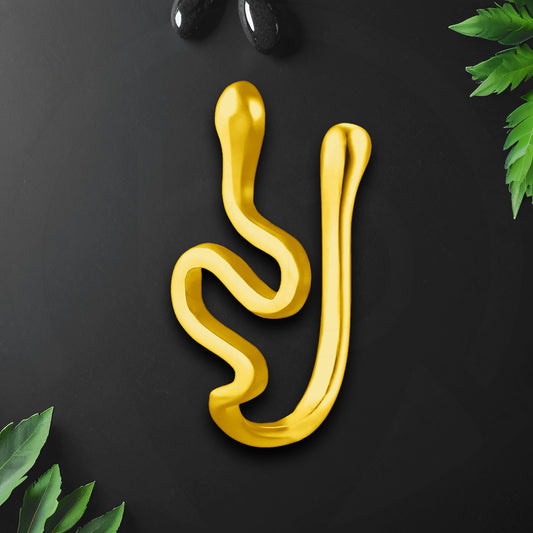 Gold Plated Nose Cuff with Snake
