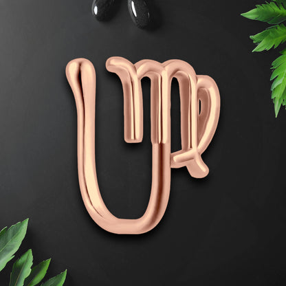 Gold Plated Nose Cuff with Virgo Zodiac