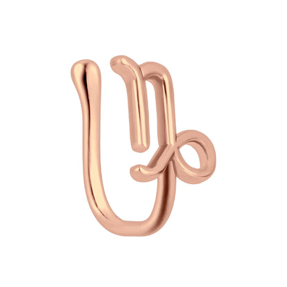 Gold Plated Nose Cuff with Capricorn Zodiac