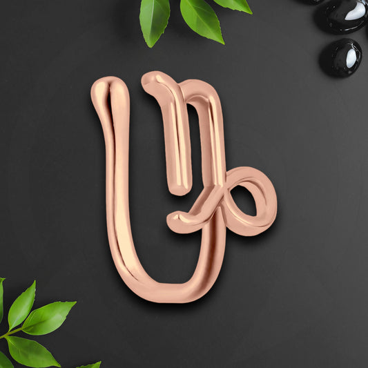 Gold Plated Nose Cuff with Capricorn Zodiac