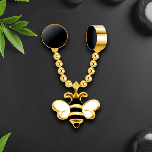 Gold Plated Septum Clip with Cute Bee Dangle