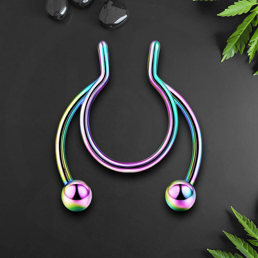 Surgical Steel Septum Cuff with Classic Balls