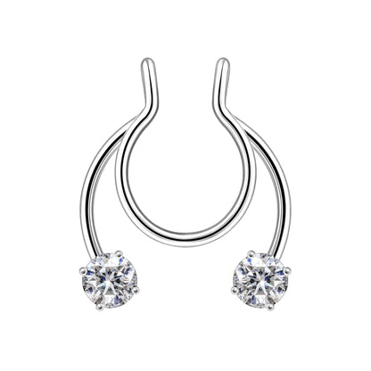 Surgical Steel Septum Cuff with Zirconia Crystals