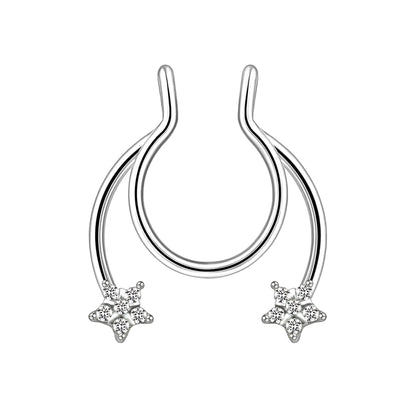 Surgical Steel Septum Cuff with Stars